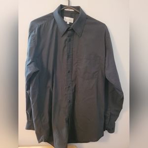 🩵 Charcoal grey long sleeve dress shirt